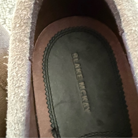 Blake McKay Slip On Loafer Sneaker gray Brown Leather Elastic Side 11.5 - Picture 3 of 11